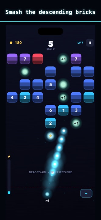 A combo clearing mid-screen